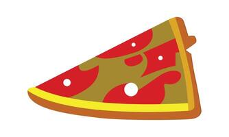 Pizza slice icon vector