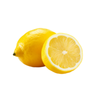 AI generated Fresh lemon png isolated on transparent background