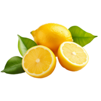 AI generated Fresh lemon png isolated on transparent background