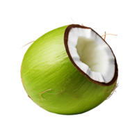 AI generated Green Coconut png isolated on transparent background