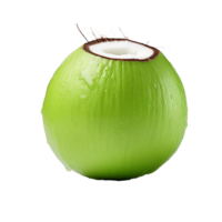 AI generated Green Coconut png isolated on transparent background