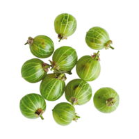 AI generated Green gooseberries isolated on transparent background png