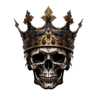 AI generated King skull crown png isolated on transparent background