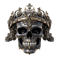 AI generated King skull crown png isolated on transparent background