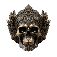 AI generated King skull crown png isolated on transparent background