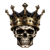 AI generated King skull crown png isolated on transparent background