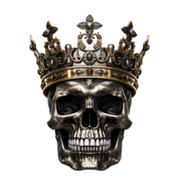 AI generated King skull crown png isolated on transparent background