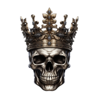 AI generated King skull crown png isolated on transparent background