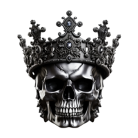 AI generated King skull crown png isolated on transparent background