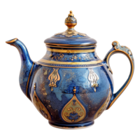 AI generated Luxury eye catching traditional teapot isolated on transparent background png