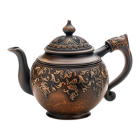 AI generated Luxury eye catching traditional teapot isolated on transparent background png