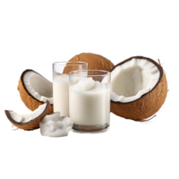 AI generated Coconut juice png isolated on transparent background