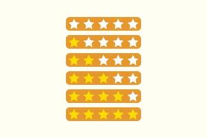 5 star rating illustration vector format
