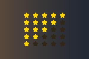 5 star rating illustration vector format