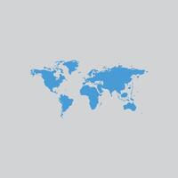 World map vector, isolated on white background vector