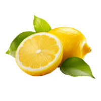 AI generated Fresh lemon png isolated on transparent background