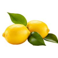 AI generated Fresh lemon png isolated on transparent background