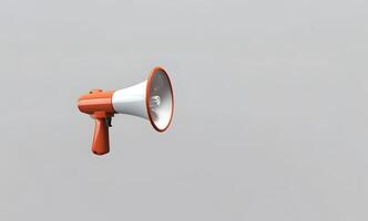 AI generated Megaphone or hand speaker isolated on background with copy space photo