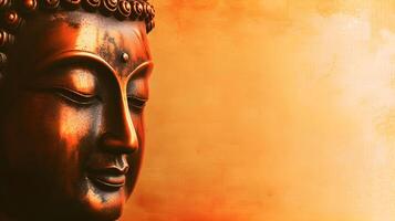 AI generated Face of Buddha background photo