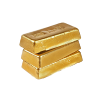 ai gegenereerd goud bars geïsoleerd Aan transparant achtergrond png