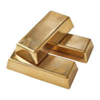 AI generated Gold bars isolated on transparent background png