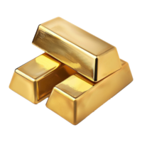 AI generated Gold bars isolated on transparent background png