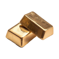 AI generated Gold bars isolated on transparent background png