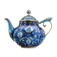 AI generated Luxury eye catching traditional teapot isolated on transparent background png