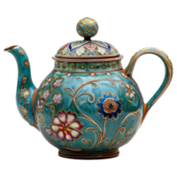 AI generated Luxury eye catching traditional teapot isolated on transparent background png