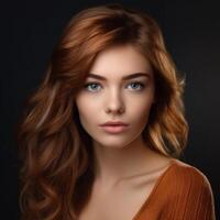 AI generated Gentle Allure - Soft Beauty Portrait of a Young Woman photo