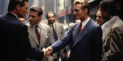AI generated Classic Business Handshake on Wall Street photo