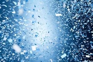 AI generated Ribbons and confetti rains down, adding excitement to the celebratory occasion with copy space photo