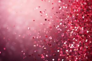 AI generated Ribbons and confetti rains down, adding excitement to the celebratory occasion with copy space photo