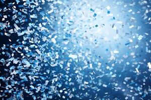 AI generated Ribbons and confetti rains down, adding excitement to the celebratory occasion with copy space photo