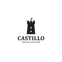 castillo o castillo logo o icono diseño vector
