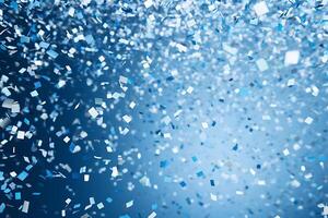 AI generated Ribbons and confetti rains down, adding excitement to the celebratory occasion with copy space photo