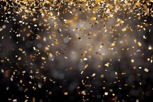 AI generated Ribbons and confetti rains down, adding excitement to the celebratory occasion with copy space photo