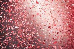 AI generated Ribbons and confetti rains down, adding excitement to the celebratory occasion with copy space photo