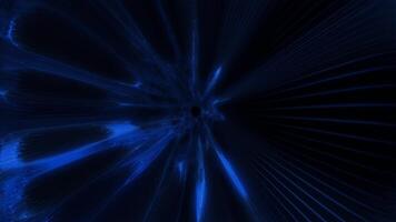 blauw energie tunnel kader met futuristische elektrisch veld- deeltjes en lijnen van high Tech energie. abstract achtergrond. video in hoog kwaliteit 4k, beweging ontwerp
