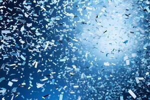 AI generated Ribbons and confetti rains down, adding excitement to the celebratory occasion with copy space photo