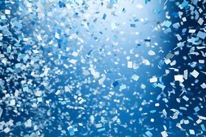 AI generated Ribbons and confetti rains down, adding excitement to the celebratory occasion with copy space photo