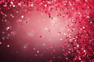 AI generated Ribbons and confetti rains down, adding excitement to the celebratory occasion with copy space photo