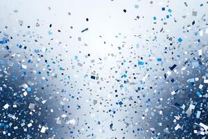 AI generated Ribbons and confetti rains down, adding excitement to the celebratory occasion with copy space photo