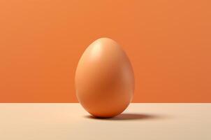AI generated Minimalistic chicken egg. Easter photo