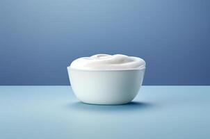 AI generated Sour cream, yogurt, sauce, minimalist yogurt photo