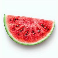 AI generated watermelon isolated on white background with shadow. slice of watermelon. Refreshing fruit watermelon photo