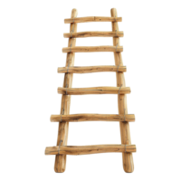 AI generated Wooden ladder of success on transparent background png