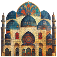 ai generiert interessant islamisch thematisch Puzzle Puzzle isoliert auf transparent Hintergrund png