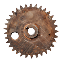 AI generated Rustic circular saw blade on transparent background png