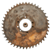 AI generated Rustic circular saw blade on transparent background png